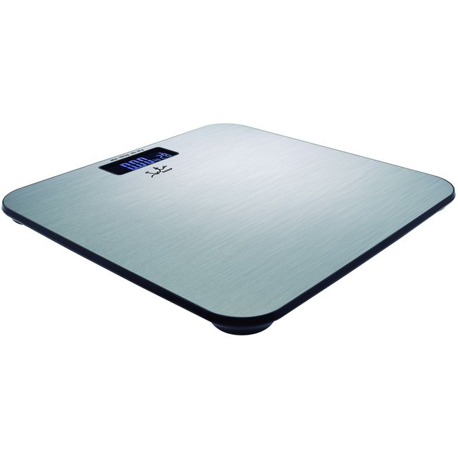 Báscula de baño inoxidable con temperatura ambiente, pilas incluídas JATA