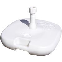 Base de polietileno para sombrillas Ø: 18-32 mm, blanco,se llena arena o agua, 1 ud