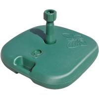 Base de polietileno para sombrillas Ø: 18-32 mm, verde,se llena arena o agua, 1 ud