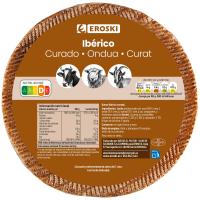 Queso Ibérico curado Eroski, al corte, compra mínima 250 g