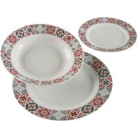 Vajilla Hidra, porcelana, 18 pzas, llanos 27cm, hondos 23cm, postre 19cm