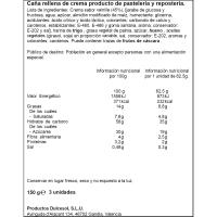 Cañas de crema DULCESOL, paquete 150 g