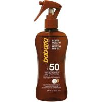 Aceite solar de coco SPF50 BABARIA, pistola 200 ml Aceite solar de coco SPF50 BABARIA, pistola 200 ml