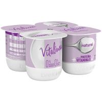 Leche fermentada desn. natural 0% DANONE VITALINEA, pack 4x120 g