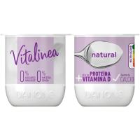 Leche fermentada desn. natural 0% DANONE VITALINEA, pack 4x120 g