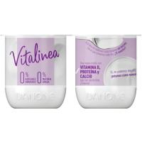 Leche fermentada desn. natural 0% DANONE VITALINEA, pack 4x120 g
