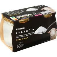 Yogur natural de leche de oveja Eroski SELEQTIA, pack 2x115 g