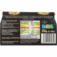 EROSKI SELEQTIA ardi esnezko jogurt naturala, sorta 2x115 g