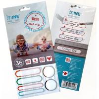 Etiqueta adhesiva laminada y personalizable, resistente al agua MINE, pack 36 uds