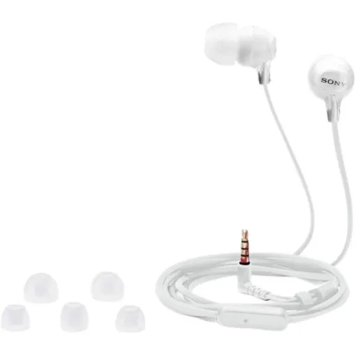 Auriculares de botón blancos con micrófono MDR-EX15AP/W SONY