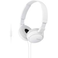 Auriculares de diadema blancos con micrófono, MDR-ZX110APW SONY