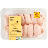 Alas enteras de pollo formato ahorro XXL EROSKI, bandeja aprox. 1 kg