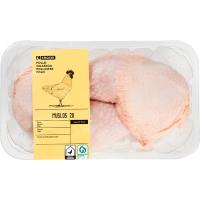 Muslos de pollo 2 ud EROSKI, bandeja aprox. 575 g