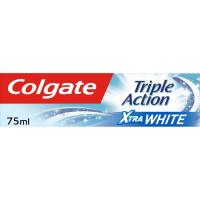 COLGATE TRIPLE ACTION hortzetako pasta zuritzailea, tutua 75 ml