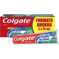 COLGATE TRIPLE ACTION hortzetako pasta, sorta 2x75 ml