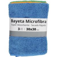 Bayeta de microfibra 30x30 cm, pack 3uds