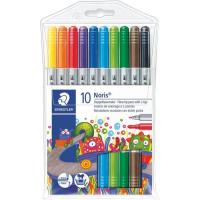 Rotulador doble punta: 1 y 3 mm, colores surtidos Noris Club STAEDTLER, Caja 10uds