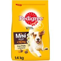 PEDIGREE MINI oilasko-barazki jakia txakur txiki helduentzat, zakua 1,4 kg
