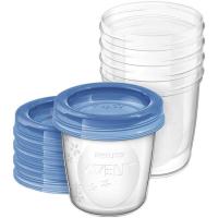 AVENT amaren esnerako ontzi estalkiduna, 180 ml, sorta 5 ale