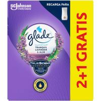 Ambientador mini spray lavanda GLADE UN TOQUE, recambi 3 uds