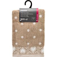 Paños de cocina rizo, 100% algodón, C272 EROSKI, 50x50cm 2 uds