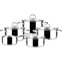 Batería de cocina de acero inoxidable Mag, apto para todo tipo de cocinas, MAGEFESA, 5 piezas