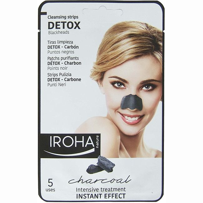 Tiras de nariz detox puntos negros IROHA, pack 5 uds. Tiras de nariz detox puntos negros IROHA, pack 5 uds.
