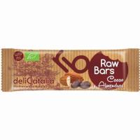 Barrita raw de cacao-almendra DELICATALIA, 1 ud. 30 g