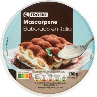 Queso mascarpone EROSKI, tarrina 250 g