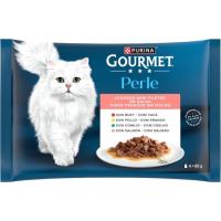 GOURMET PERLE katua. gutiziak saltsan oilaskoa/idia, sorta 4x85 g
