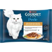 Perle delicias en salsa salmón GOURMET, pack 4x85 g