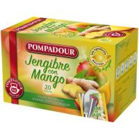 Infusión jengibre con mango POMPADOUR, caja 20 sobres