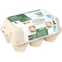 Huevo suelo L EROSKI, cartón 6 uds.