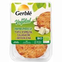Hamburguesa vegetal de tofú-calabacín GERBLÉ BIO, bandeja 160 g