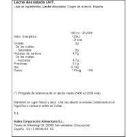 Leche desnatada KAIKU, brik 1 litro