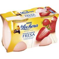 Yogur enriquecido sabor fresa LA LECHERA, pack 2x125 g