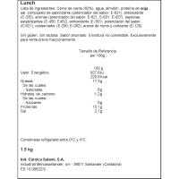 Lunch estrecho SALAMI, al corte, compra mínima 100 g