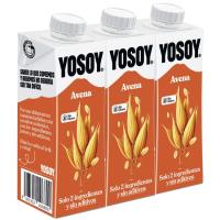 Bebida de avena YOSOY, pack 3x250 ml