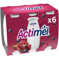 Actimel para beber sabor granada-arán-maca DANONE, pack 6x100 g
