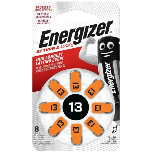 Pila para audífono, zinc air 13 ENERGIZER, pack 8 uds Pila para audífono, zinc air 13 ENERGIZER, pack 8 uds