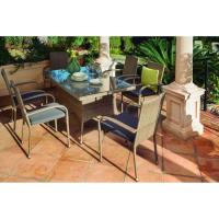 Mesa Bay, imitación ratán, 150x90x75 cm, 1 ud