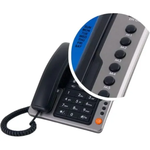 Teléfono sobremesa negro Office Pro 3604N SPC
