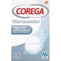 Tabletas limpiadoras blanqueadoras prótesis COREGA, caja 30 unid