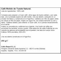 Café molido 100% Arábica BAQUÉ, doypack 250 g