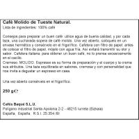 Café molido espresso BAQUÉ, doypack 250 g