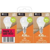 Bombilla Led esférica E14 5W luz cálida SILVER, 3uds.
