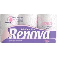 Papel higiénico skincare RENOVA, paquete 6 rollos