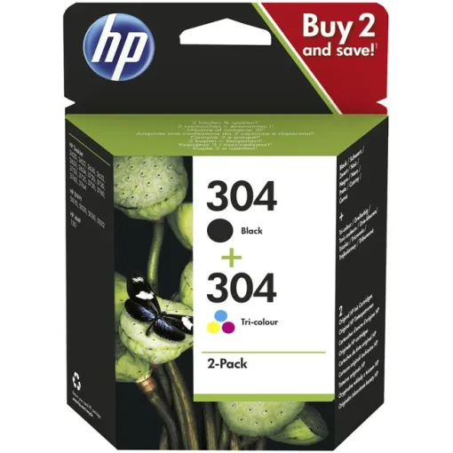 Cartucho de tinta original HP 304 Combo pack: 1 negro 1 tricolor Cartucho de tinta original HP 304 Combo pack: 1 negro 1 tricolor