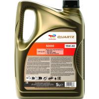 Aceite mineral de motor Quartz 5000 15W40 gasolina/diesel TOTAL, 5 litros
