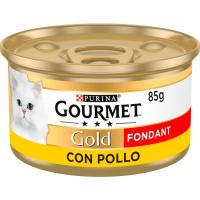 Alimento de pollo para gato GOURMET GOLD FONDANT, lata 85 g